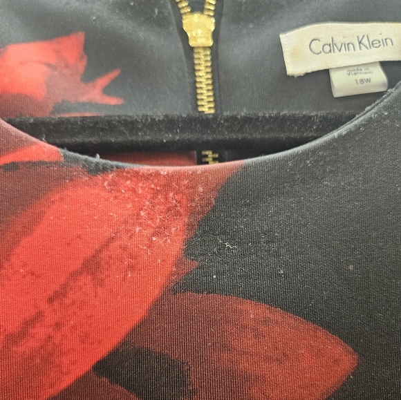 Calvin Klein red and black floral dress - Picture 5 of 6